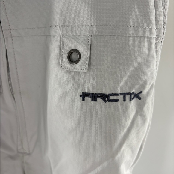 Kids Gray Snow Bib Overalls small - Picture 3 of 8